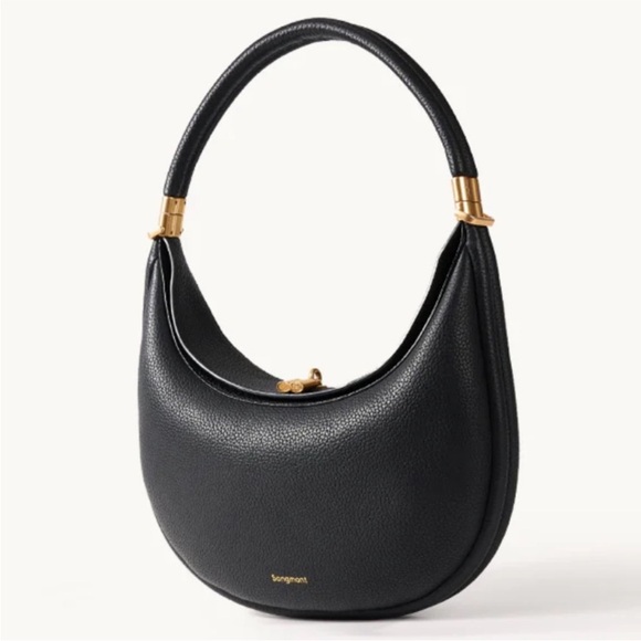 Songmont Handbags - Songmont Black Leather Hobo Bag